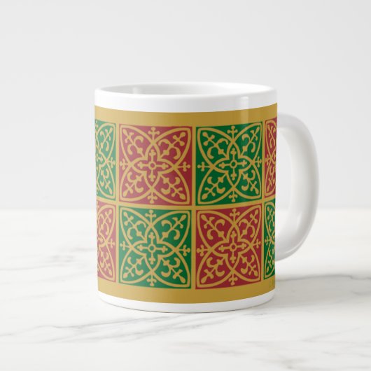 Red Green Holiday Gothique Jumbo Mug (Devant droit)