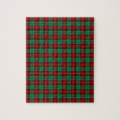 Red Green Holiday Plaid Motif Jigsaw Puzzle (Vertical)