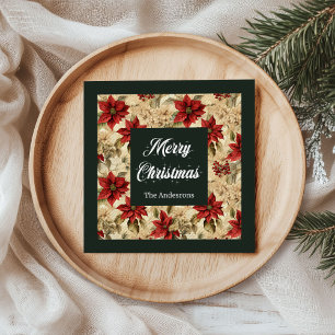 Red Green Holiday Servetten Bloemontwerp