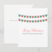 Red Green Holiday String of Lights Briefkaart (Voorkant / Achterkant)