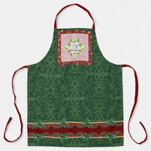 Red Green Holly Gold-Baby-koude buiten Typografie Schort