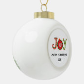 Red Green Joy kerstfeestdag Keramische Bal Ornament (Links)
