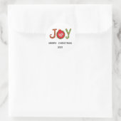 Red Green Joy kerstfeestdag Ronde Sticker (Tas)