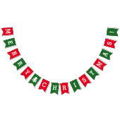 Red & green Joyeux Noël Fêtes de Noël Drapeaux (Tout)