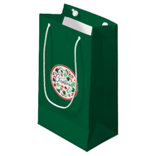 Red Green Merry kerst Wreath Klein Cadeauzakje