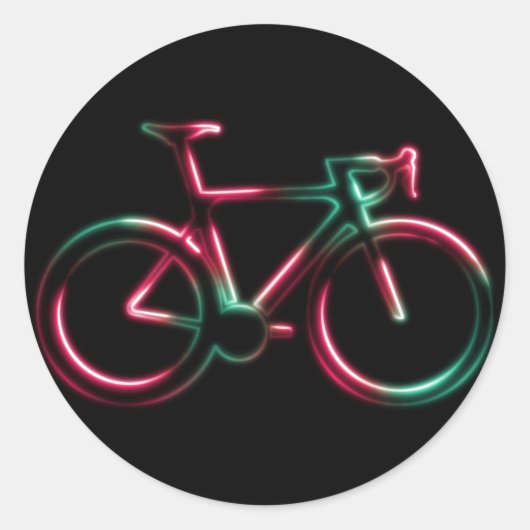 Red Green Neon Glow Road Bicycle Sticker (Devant)