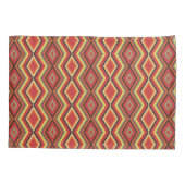 Red Green Oranje Yellow Black Tribal Art Pattern Kussensloop (Achterkant-Links)