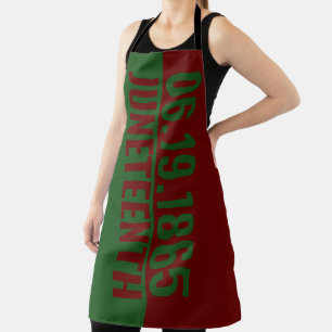 Red Green Pan African June 19 Juneteenth Schort