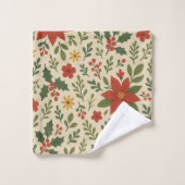 Red Green Pine et Berry Holiday Botanique (Gant de toilette)