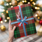 Red Green Plaid Buffalo Check Christmas Holiday Cadeaupapier