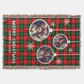 Red Green Plaid Buffalo Check Photo Christmas  Deken (Voorkant)