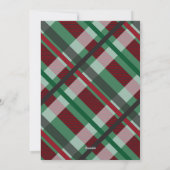 Red Green Plaid Photo Modern Happy Holidays Feestdagenkaart (Achterkant)