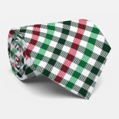 Red Green plaids Gingham voor hem Stropdas (Opgerold)