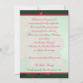 Red, Green, Poinsettia Noël Party Invitation (Dos)