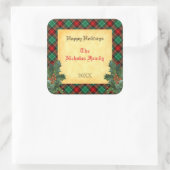 Red Green Pset Holly Editable Holiday Gift Label (Tas)