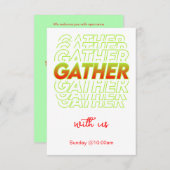 Red Green Rassembler avec nous Invitation de l'égl (Devant / Derrière)