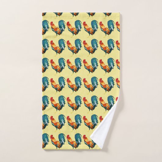 Red Green Rooster Bird Bath Towels Bad Handdoek (Handdoek)