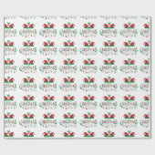 Red Green Santa Hat Kerstmis Cadeaupapier (Vlak)