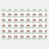 Red Green Santa Hat kerstmis Inpakpapier Vel (Voorkant)