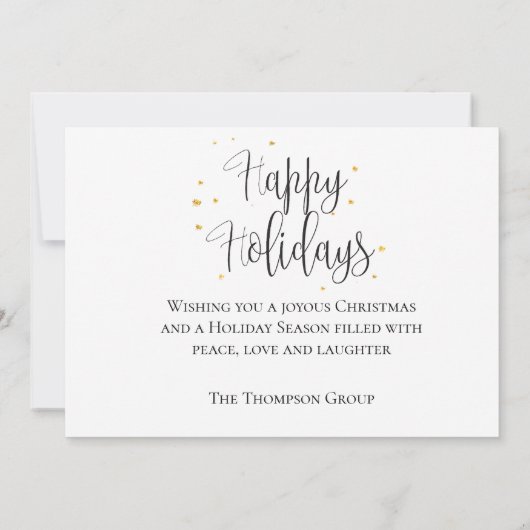 Red Green Season's Groeten Zakelijke vakantie Kaart (Achterkant)