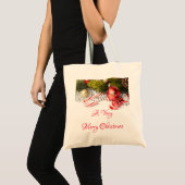 Red Green Silver en kerstdecoratie Tote Bag (Voorkant (product))
