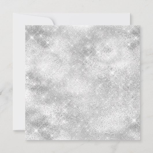 Red Green Silver Sparkle Wreate Kerstparty Kaart (Achterkant)