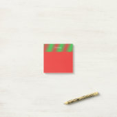 Red Green Stripes Gepersonaliseerd 3x3 Post it not Post-it® Notes (Op bureau)