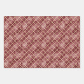 Red Green Stripes Plaid Christmas Inpakpapier Vel (Voorkant 3)