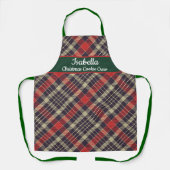 Red Green Tartan Plaid Personalized Christmas  Schort (Voorkant)