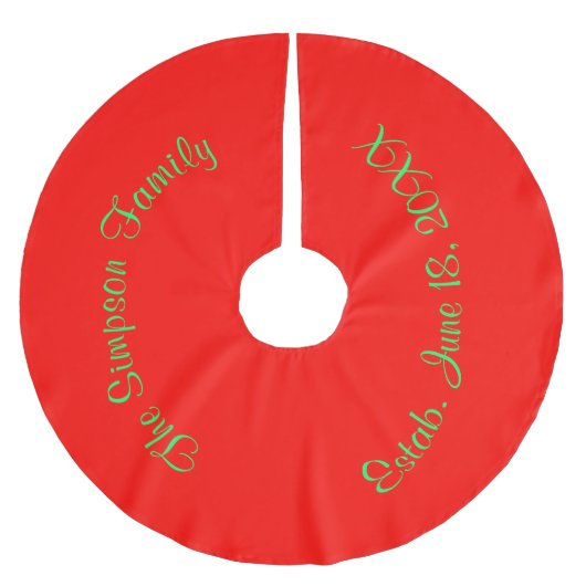 Red Green The Simpson (naam) Family Estab. (Datum) Kerstboom Rok (Voorkant)