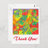 Red Green Tomatoes Waterverf Bedankt Briefkaart (Voorkant / Achterkant)