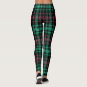 Red Green Trendy Plaid Leggings femmes (Dos)