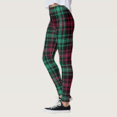 Red Green Trendy Plaid Leggings femmes (Gauche)