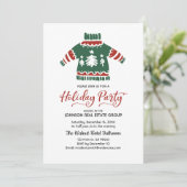 Red & Green Ugly Sweater Holiday Party Invitation (Debout devant)