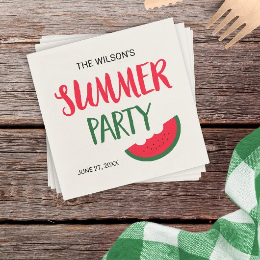 Red Green Watermelon Summer Party Servetten