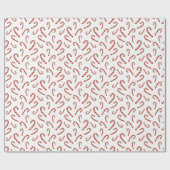 Red Green Waterverf Candy Cane Pattern 2 Cadeaupapier (Vlak)