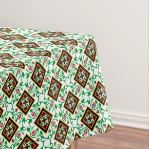 Red Green White Barcelona Floral Tafelkleed