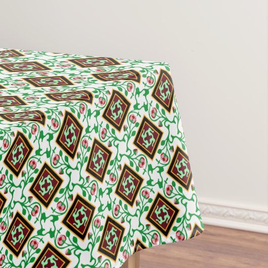  Red Green White Barcelona Floral Tafelkleed (Voorbeeld)