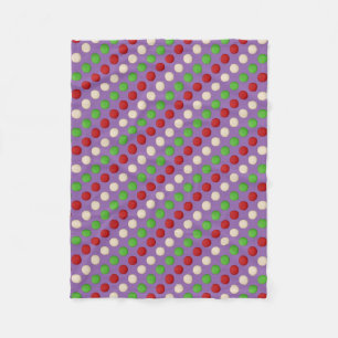 Red Green White Stippen Fleece Deken