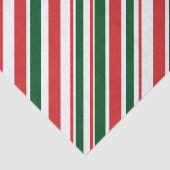 Red Green White Striped Tissuepapier (Detail)