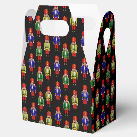 Red Green Yellow Nutcracker Tiled Pattern Bedankdoosjes (Geopend)