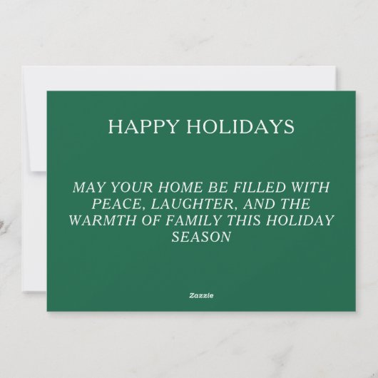 Red Green Zig Zag Chevron Family Photo Christmas Feestdagenkaart (Achterkant)