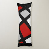 Red Grey Black White Lichaamskussen (Achterkant (Verticaal))