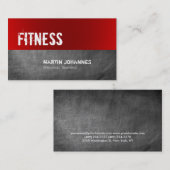 Red Grey Chalkboard Personal Trainer Visitekaartje (Voorkant / Achterkant)