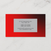 Red Grey Contemporary Carte de visite tendance (Dos)