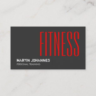 Red Grey Fitness Personal Trainer Visitekaartje