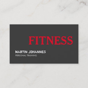 Red Grey Fitness Personal Trainer Visitekaartje