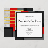 Red Grey Gold Black Color Block Kaart (Voorkant / Achterkant)