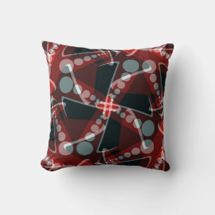 Red+Grey Modern Abstract Home Decor Cushion Kussen