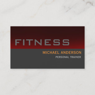 Red Grey Personal Trainer Uniek Visitekaartje
